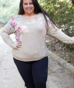 Boutique Simplified Side With Love Long Sleeve Top