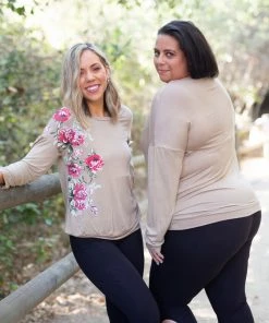 Boutique Simplified Side With Love Long Sleeve Top