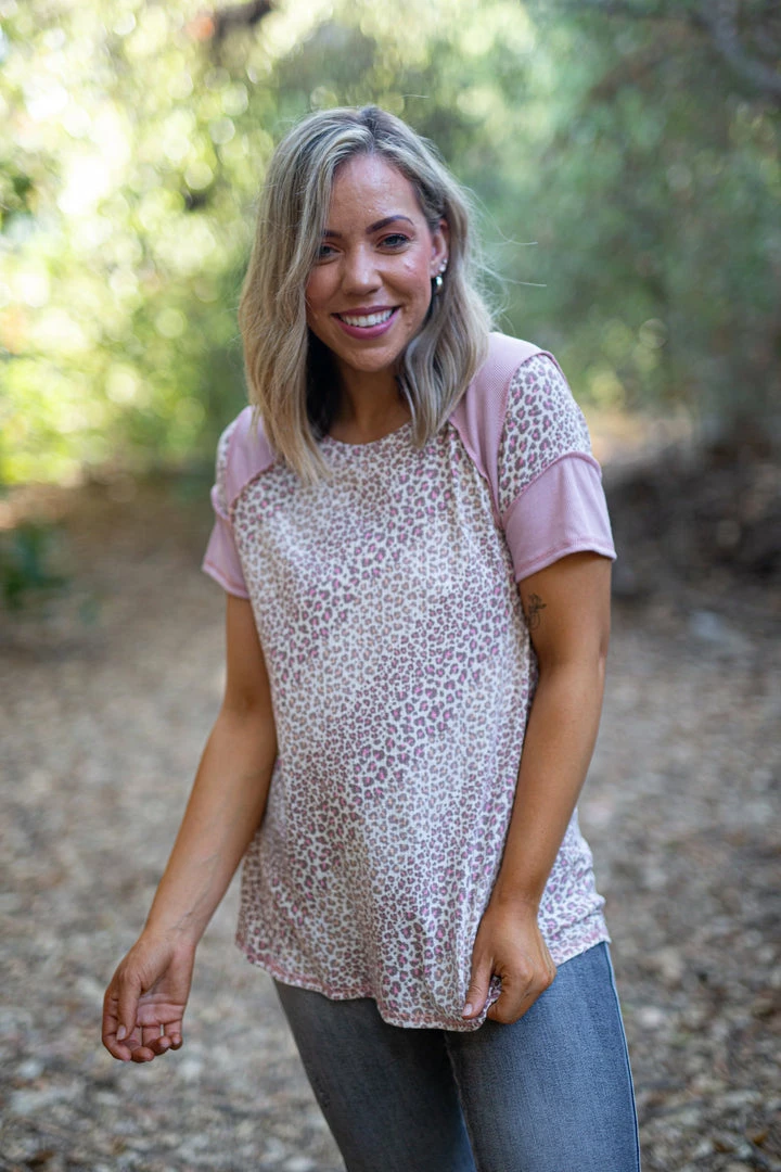 Boutique Simplified Caught In The Wild Short Sleeve Top 4 Boutique Simplified Caught In The Wild Short Sleeve Top