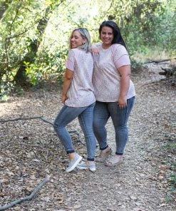 Boutique Simplified Caught In The Wild Short Sleeve Top