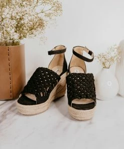 Not Rated Juti Wedges In Black Apparel