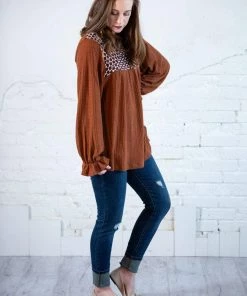 Kori Tops Crochet Mixed Thermal Top (GHG-M)
