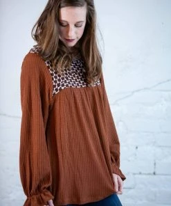 Kori Tops Crochet Mixed Thermal Top (GHG-M)