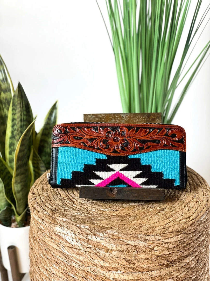 La Mirada Jewelry + Handbags + Accessories Odessa Hand Tooled Saddle Blanket Wallet 1 La Mirada Jewelry + Handbags + Accessories Odessa Hand Tooled Saddle Blanket Wallet