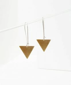 Larissa Loden Jewelry Gold Triangle Earrings