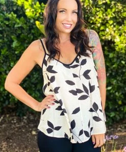 Boutique Simplified Leaf Me Be Tank