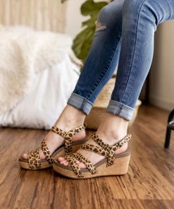 Corkys Lifeguard Wedge In Leopard Shoes