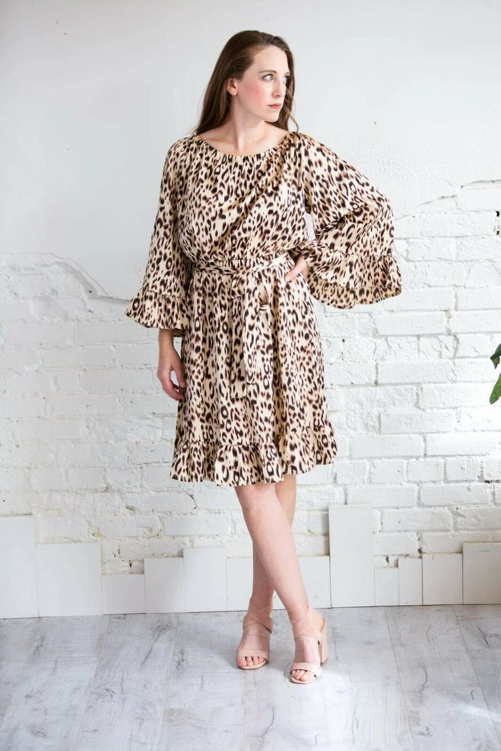 LLove Animal Print Ruffle Hem Dress 2 LLove Animal Print Ruffle Hem Dress