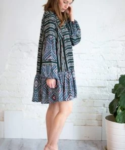 LLove Bohemian Mix Print Dress Apparel