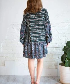 LLove Bohemian Mix Print Dress Apparel