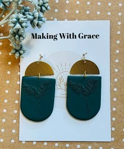 Making With Grace Apparel Palm Leaves Earrings