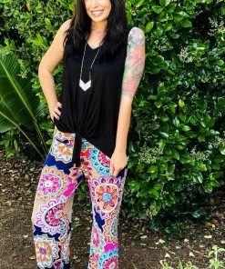 Boutique Simplified Medallion In Bloom Palazzo Pants 9 Boutique Simplified Medallion In Bloom Palazzo Pants