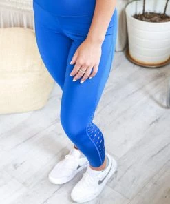 Eco Friendly Mono B High Waist Leggings In Royal Blue