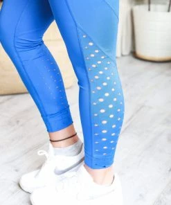 Eco Friendly Mono B High Waist Leggings In Royal Blue