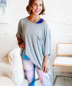 Mono B High Waist Leggings In Soft Rainbow Apparel