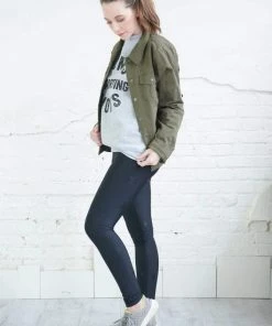 Mono B Trousers + Leggings + Denim Star Foil Highwaist Leggings