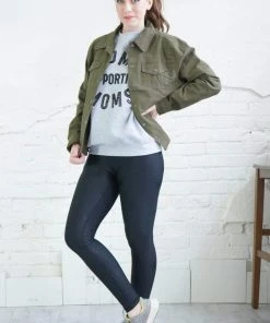 Mono B Trousers + Leggings + Denim Star Foil Highwaist Leggings