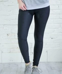 Mono B Trousers + Leggings + Denim Star Foil Highwaist Leggings