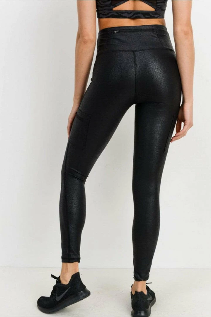 Mono B Tripple Zippered Pocket Foil Leggings 6 Mono B Tripple Zippered Pocket Foil Leggings