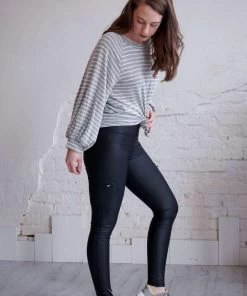 Mono B Tripple Zippered Pocket Foil Leggings 19 Mono B Tripple Zippered Pocket Foil Leggings