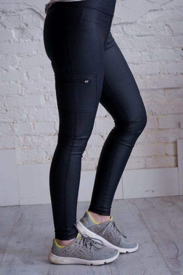 Mono B Tripple Zippered Pocket Foil Leggings 10 Mono B Tripple Zippered Pocket Foil Leggings