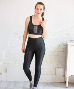 Mono B Foil Scale Black Sports Bra