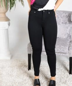 Boutique Simplified Black Ponte Skinnies Apparel