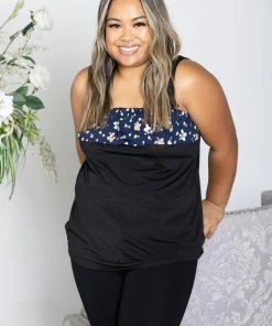 Boutique Simplified Cute As A Button Tank