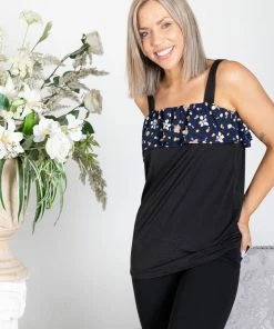 Boutique Simplified Cute As A Button Tank