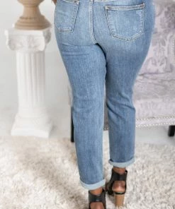 Boutique Simplified Denim Splashed With Love Judy Blue Crops