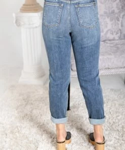 Boutique Simplified Denim Splashed With Love Judy Blue Crops