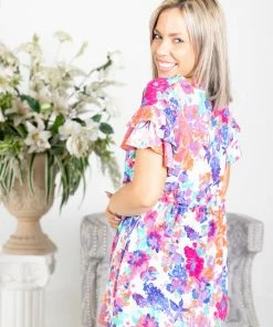 Boutique Simplified Galactic Floral Babydoll
