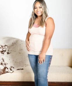 Boutique Simplified Peachy Keen Layered Tank