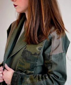Mystree Queens Camo Olive Jacket