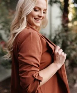 No Ship Drop Ship A Cut Above The Rest Blazer In Chestnut 9 No Ship Drop Ship A Cut Above The Rest Blazer In Chestnut