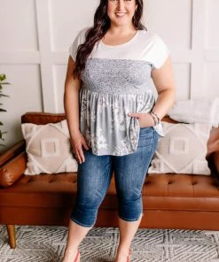 No Ship Drop Ship Always Be My Babydoll In Blue Floral (GHG-S) GHG- Shop Singles