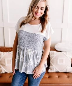 No Ship Drop Ship Always Be My Babydoll In Blue Floral (GHG-S) GHG- Shop Singles