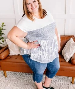 No Ship Drop Ship Always Be My Babydoll In Blue Floral (GHG-S) GHG- Shop Singles