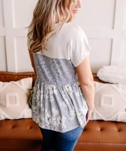 No Ship Drop Ship Always Be My Babydoll In Blue Floral (GHG-S) GHG- Shop Singles