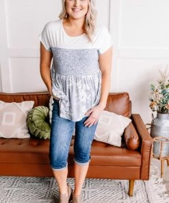 No Ship Drop Ship Always Be My Babydoll In Blue Floral (GHG-S) GHG- Shop Singles