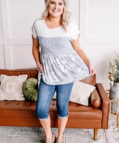 No Ship Drop Ship Always Be My Babydoll In Blue Floral (GHG-S) GHG- Shop Singles