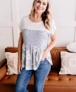 No Ship Drop Ship Always Be My Babydoll In Blue Floral (GHG-S) GHG- Shop Singles