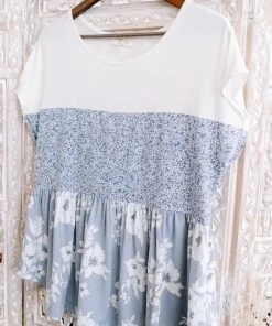 No Ship Drop Ship Always Be My Babydoll In Blue Floral (GHG-S) GHG- Shop Singles