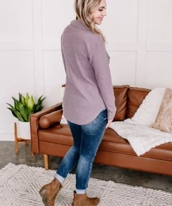 No Ship Drop Ship Brush Your Cares Away Button Up Top In Silver Peony (GHG-S,L)