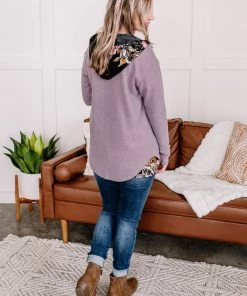 No Ship Drop Ship Brush Your Cares Away Button Up Top In Silver Peony (GHG-S,L)