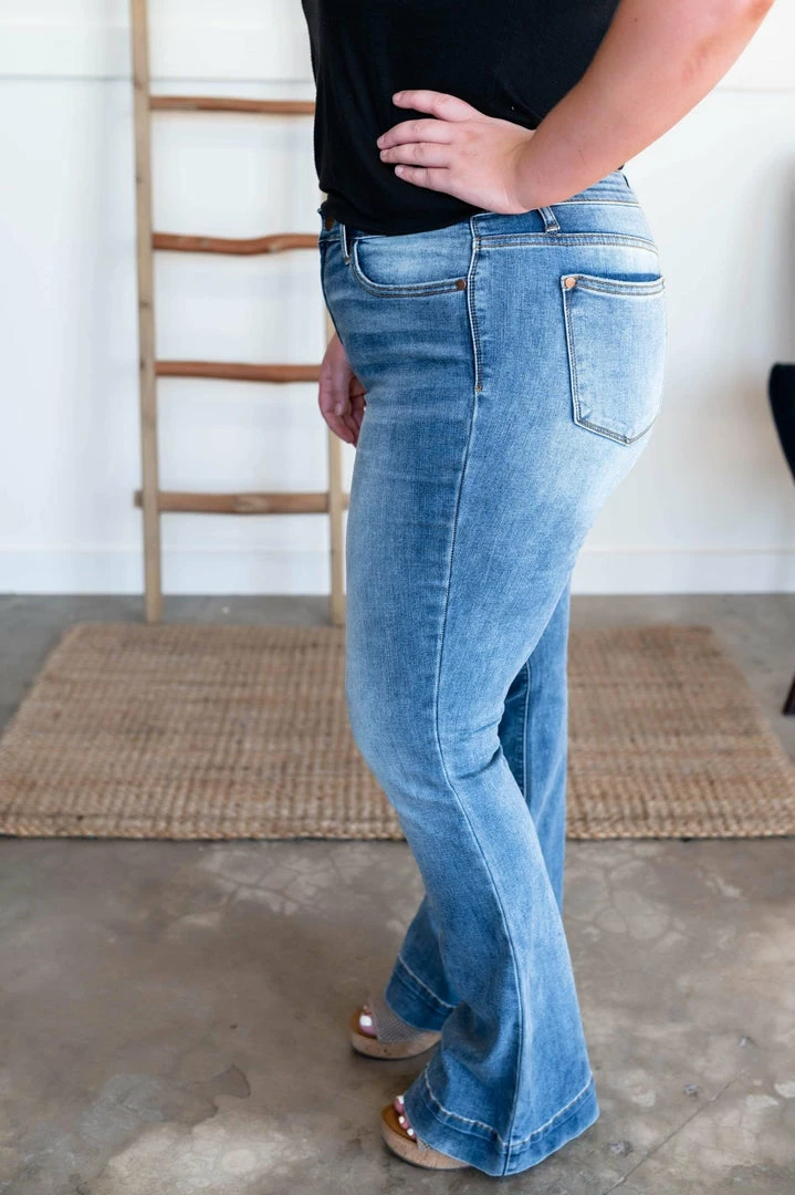 No Ship Drop Ship Slow Burn Judy Blue Trouser Flares 7 No Ship Drop Ship Slow Burn Judy Blue Trouser Flares