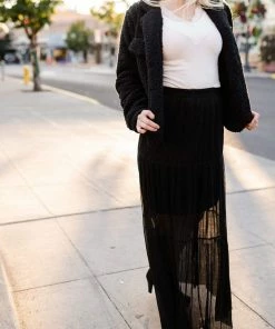 No Ship Drop Ship Dance Till Dawn Tiered Pleated Maxi Skirt