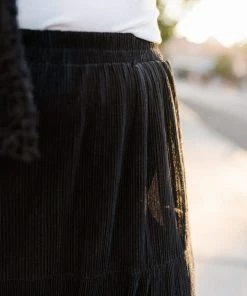 No Ship Drop Ship Dance Till Dawn Tiered Pleated Maxi Skirt