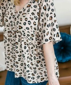No Ship Drop Ship Dream A Little Dream Leopard Blouse