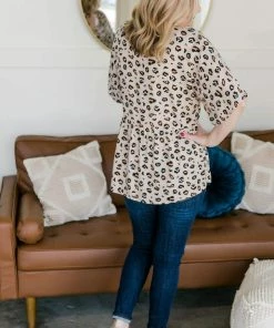 No Ship Drop Ship Dream A Little Dream Leopard Blouse